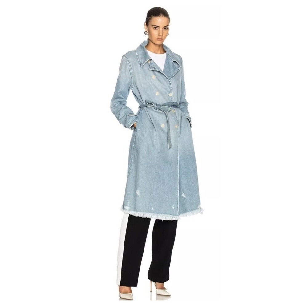 FRAME Le Denim Trench Coat Daphne Size XL EUC Retail Price $425